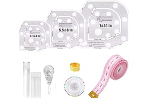 Liberal Brightdeer Bowl Cozy Pattern Template,2022 New DIY Craft Stencil Cut on Fold Template Sewing,Clear Acrylic Bowl Wrap DIY Kitchen Art Craft for Hot and Cold Food Bowl Rack (6+8+10 inch+tool3)