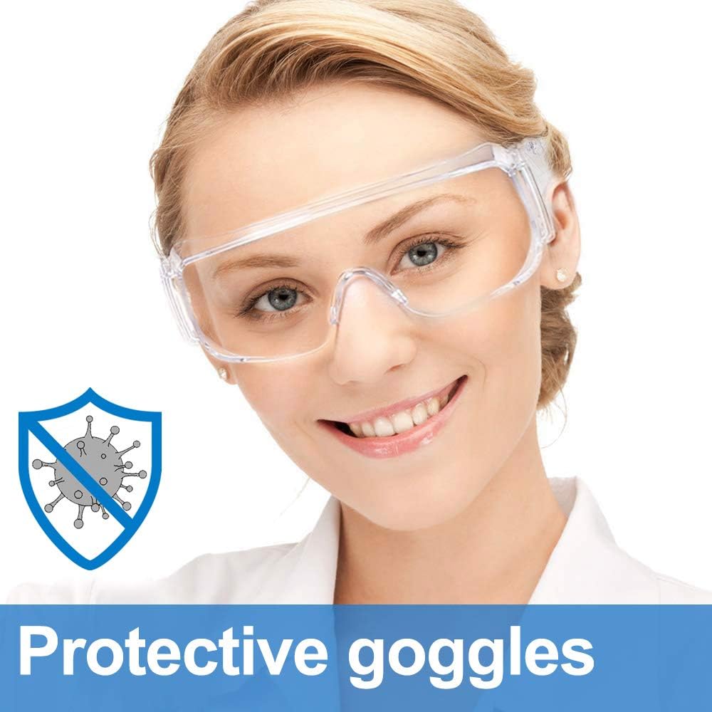 WANOSS Anti Saliva Safety Protective Goggles Anti-Fog Coating Spittle Eye Protection Splash Shield Workplace Anti-dust Droplets Eyewear Glasses 2pcs