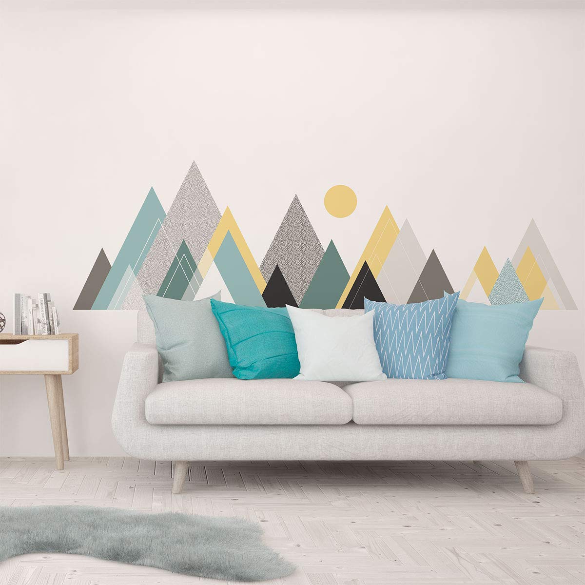 Nevada Wall Stickers for Living Room Bedroom 60 x 90 cm Giant Scandinavian Mountains