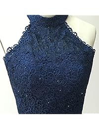 Vestido de fiesta corto de satén de encaje de dos piezas.