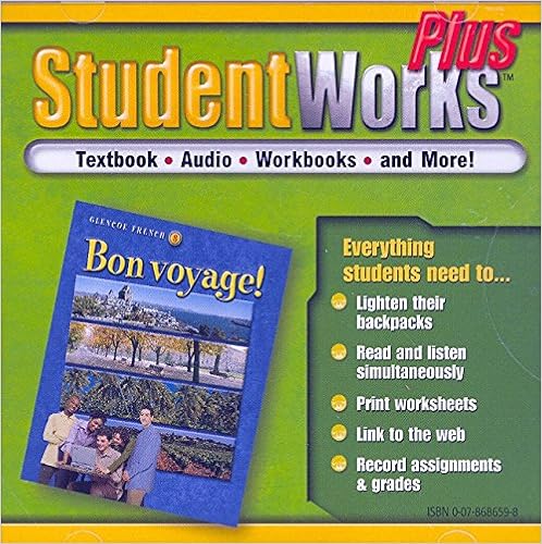 Amazon Com Bon Voyage Level 3 Studentworks Plus Cd Rom Glencoe French 9780078686597 Mcgraw Hill Education Books