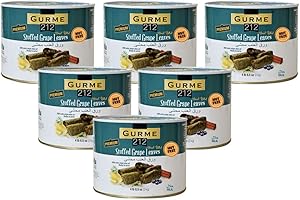 GURME 212 Gurme212 Premium (Bulk 6-pack) 4.4 lbs Stuffed Vine Leaves (Dolmades) with Olive Oil (1-can available)