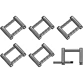 uxcell Screw Ring Buckle, Rectangle Screw in Buckles Strap Connector Bags Loop Replacement for Purse Handbag