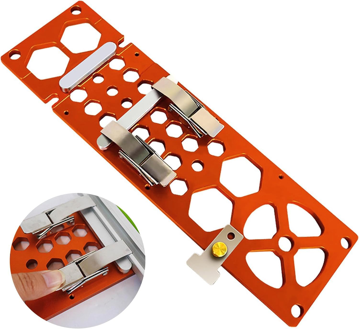 340MM Track Saw Square Right Angle Circular Saw Guide Rail Angle Stop Accessories, Guide Rail Square, Compatible with Guide, SquareGuide Rail Track Saw, for Makita Festool Rail(Orange)