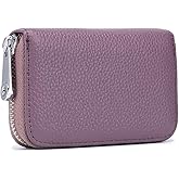 EASTNIGHTS RFID Credit Card Holder Genuine Leather Credit Card Wallet with Zipper | RFID, with Zipper