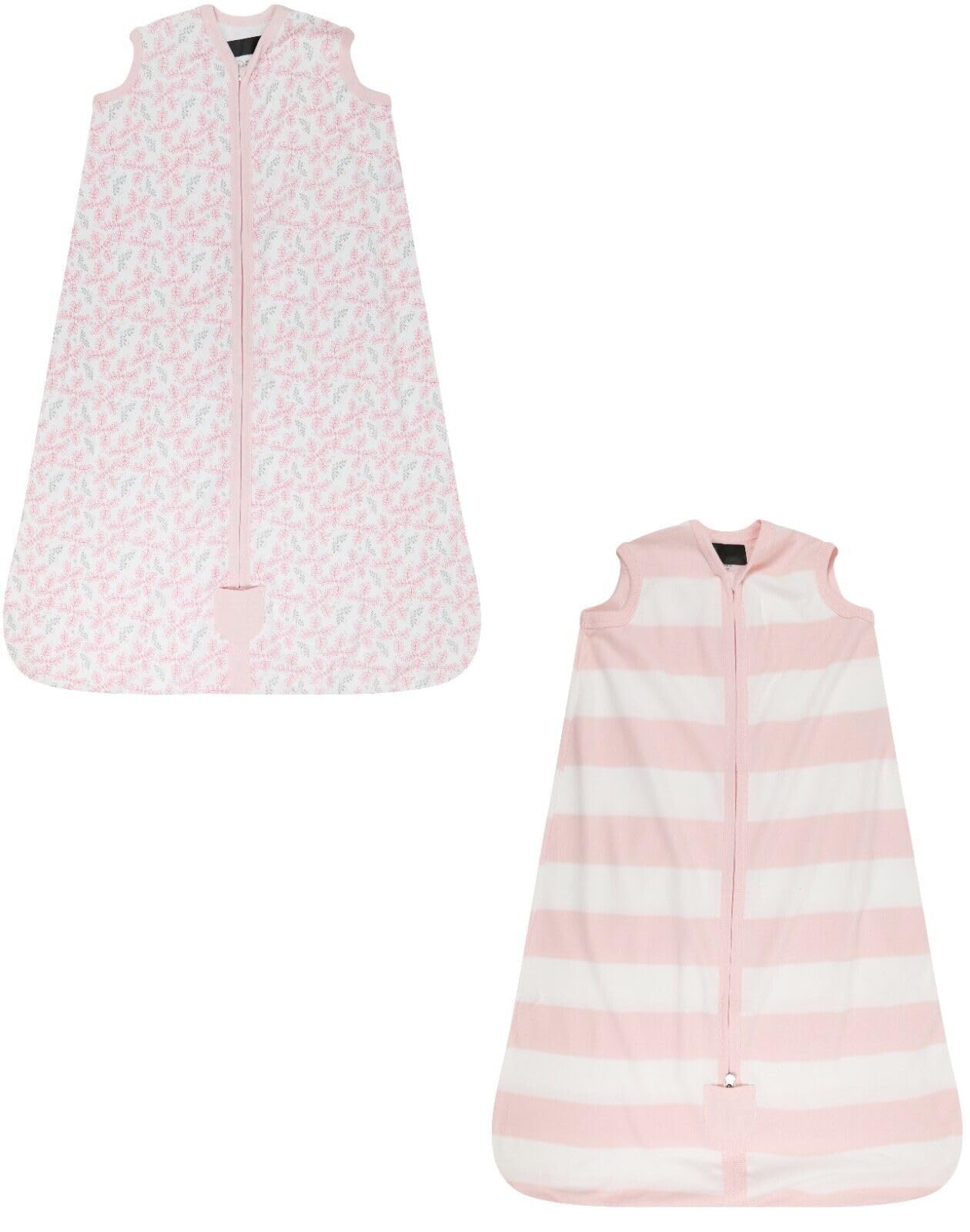 Label Cutters Baby Sleeping Bag Tog 0.5 Premium Organic Cotton Summer Sleepsacks Pack of 1 & 2 in Sizes 0-18M (PACK 2 PS/PF 0-6M)