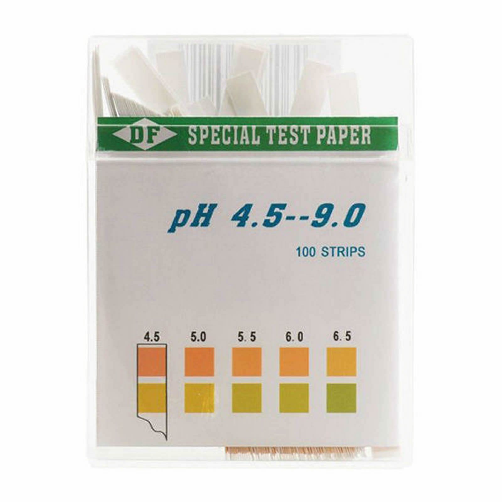 DF Speciality Paper pH Test Strips for Urine and Saliva (100) Strips Accurate and Reliable 4.5-9