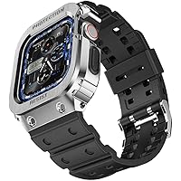 amBand Bands Case Compatible with Apple Watch 40mm, Moving Fortress Rugged Metal Bumper Duty Women Men Shockproof TPU…