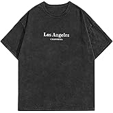 SHENHE Women's Oversized Short Sleeve T Shirts Vintage Graphic Crew Neck Tee Streetwear