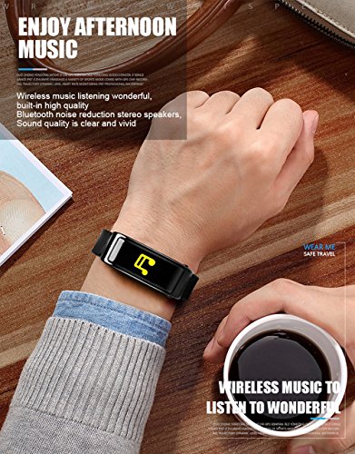 Fan-Ling 1PCS 0.96 Color Screen Smart Watch,Multifunction Smartwatch,Touchable Call Smart Watch, Touchable Sleep Monitor Call Pedometer Heart Rate (Black) - Thumbnail 3
