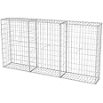 vidaXL Gabion Basket for Garden, Galvanised Steel Gabion Wall, Rectangular Gabion Cage, High Load Capacity, 78.7''x11.8"x39.4"