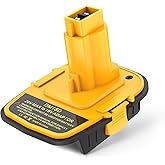 Azocek 1 Pack DM18D Battery Adapter Converter with USB Port for Dewalt 18V Tools, Converts for De-Walt 20V or Mil-wau-kee 18V Li-on to De-Walt 18-V Battery Adapter