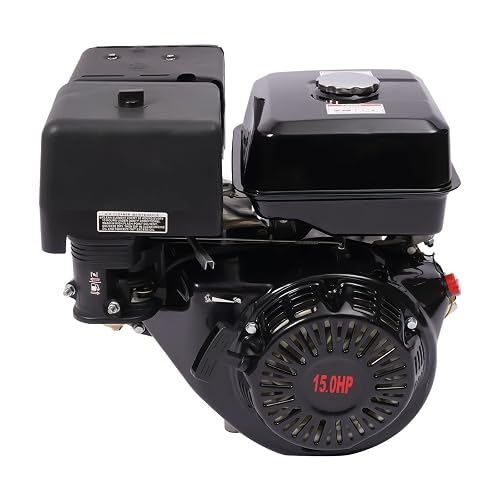 420CC 15HP OHV Gas Engine – 4 Stroke Horizontal Shaft, 3600 RPM, Recoil Start, Low Noise – For Go Kart, Lawnmower, Compressor
