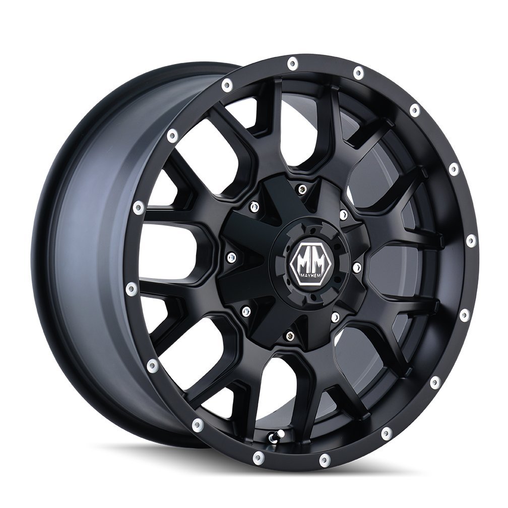 Rueda MAYHEM Warrior (8015) Negro mate 17X7.5 5-108/5-114.3 40MM 72.62MM