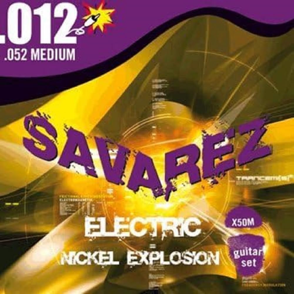 Savarez Electric Guitar Strings Nickel Explosion Roundcore Set Medium wound G .012-.052 X50M