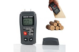 Moisture Meter, Damp Meter, Wood MoistureMeter with an LCD Display, Suitable for Quickly Measuring The Moisture Content of ra