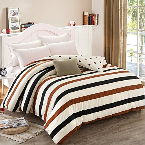 Modern Minimalist style Striped flowers/Floral 100% Cotton Quilt Cover-I 220240cm(87x94inch)