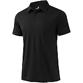 PINSPARK Mens Golf Shirt 3 Buttons Quick Dry Polo Shirts for Men Short Sleeve Casual Stylish Collared Polo Shirts