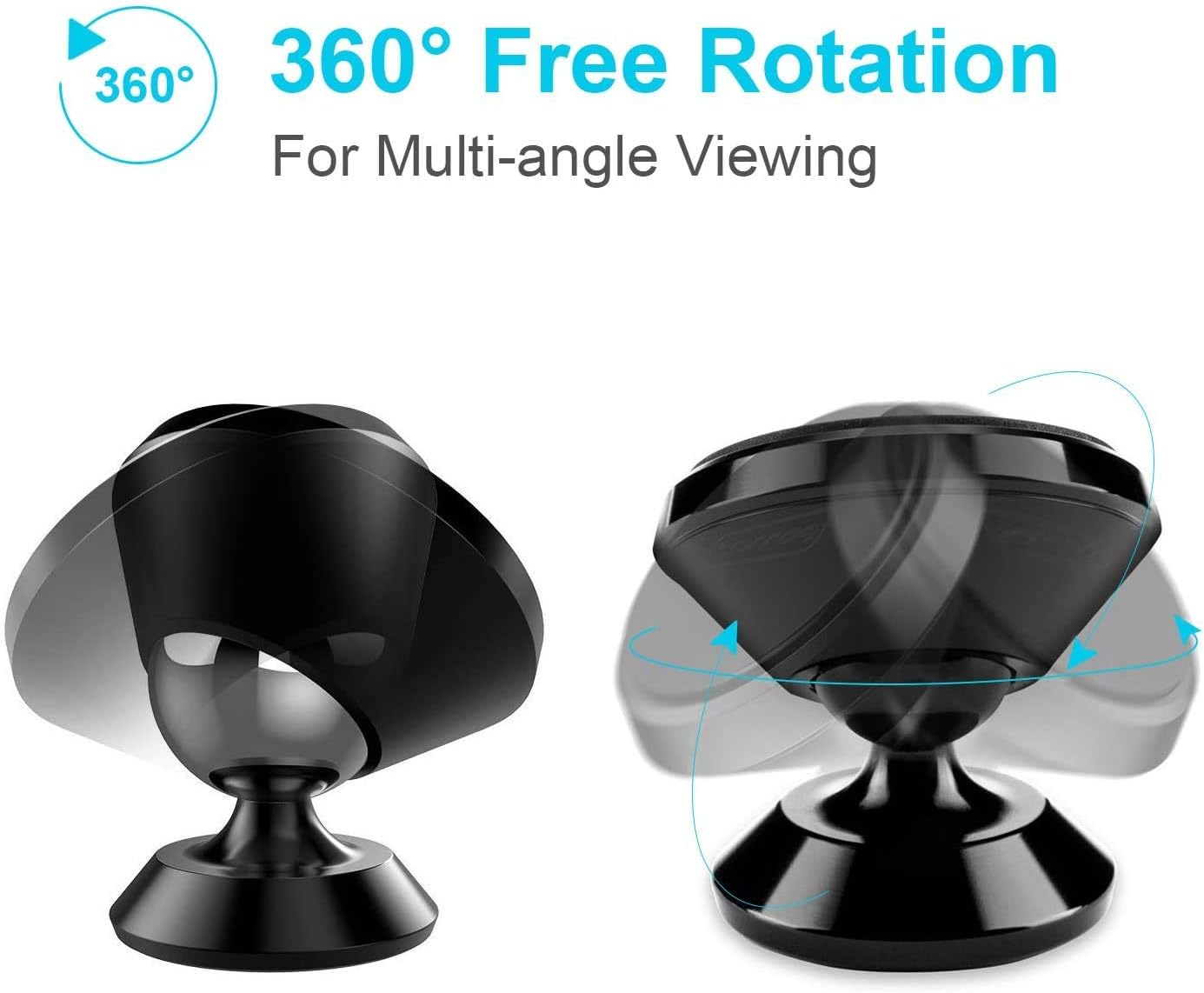 ivoler [2-Pack Magnetic Car Phone Holder, Ultra-Compact Mount with Strong N52 Magnets, 360° Rotation - Image 4