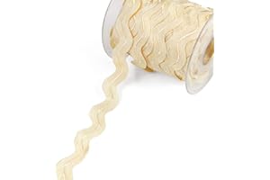 BIAS BESPOKE 3 Yards of Deja 1" Wide Sweet Cream Viscose-Rayon RIC Rac Trim, Made in Italy