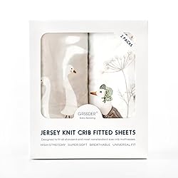 Ultra Soft Jersey Knit Fitted Crib Sheets Set 2