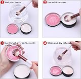 DUcare Makeup Brush Cleaner Set: Solid Soap & Silicone Pad for Blenders view 2