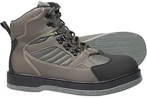 8 Fans Felt Sole Wading Boots, Wader Fishing Boots, Non-Slip Felt Bottom for Fly Fishing