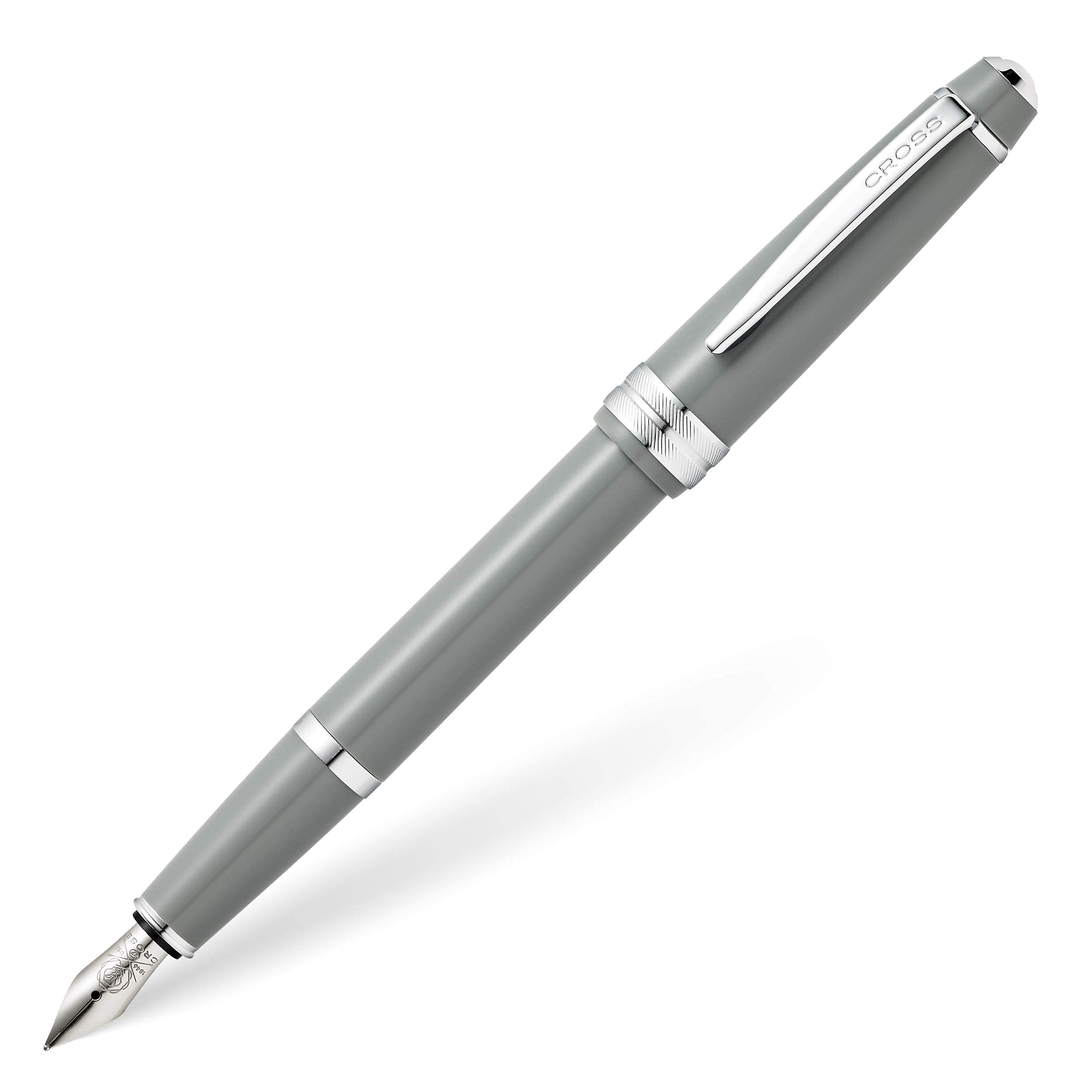 CROSS Bailey Light Polished Grey Resin Fountain Pen INCL. Premium Gift Box - Extra Fine Nib