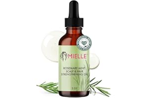 Mielle Organics Rosemary & Mint Hair Oil - Strengthening Biotin Oil Infused Frizzy & Damaged Hair Care - Split Ends & Dry Scalp Treatment to Support Longer, Healthier Strands, 2 Ounce