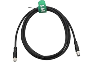 HangTon Actuator Sensor Power Cable Extension M8 3 Pin Male Female for Banner Baumer Turck Sick Automation I/O Connection Switch Field Device Shielded A-Code PVC 1m