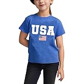 American Flag Shirt Toddler Boys Girls USA Flag Shirts Kids 4th of July T-Shirt Patriotic Tee Tops Outfits 3-10years