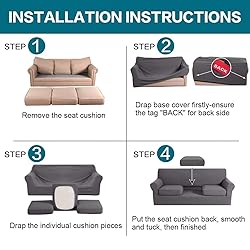 Turquoize 4 Piece Sofa Covers for 3 Cushion Couch