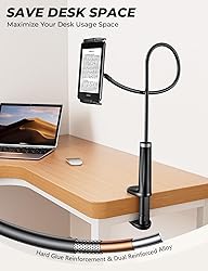 Gooseneck Phone Holder Tablet Stand for Bed:[Swivel