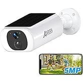 ANRAN 5MP Solar Security Camera Outdoor, Wireless Battery Powered WiFi Camera for Home Surveillance with Buit-in Solar Panel, Color Night Vision, 2-Way Audio, Siren Alarm, Works with Alexa, C3 Max