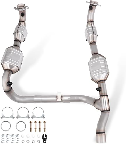 thumbnail interactive-video image 1 of Pair Of Direct Fit Catalytic Converters For 1999-2003 Ford F-150 F-250 4WD 5.4L – Driver & Passenger Side (EPA Compliant, 49-State) 1 of 4