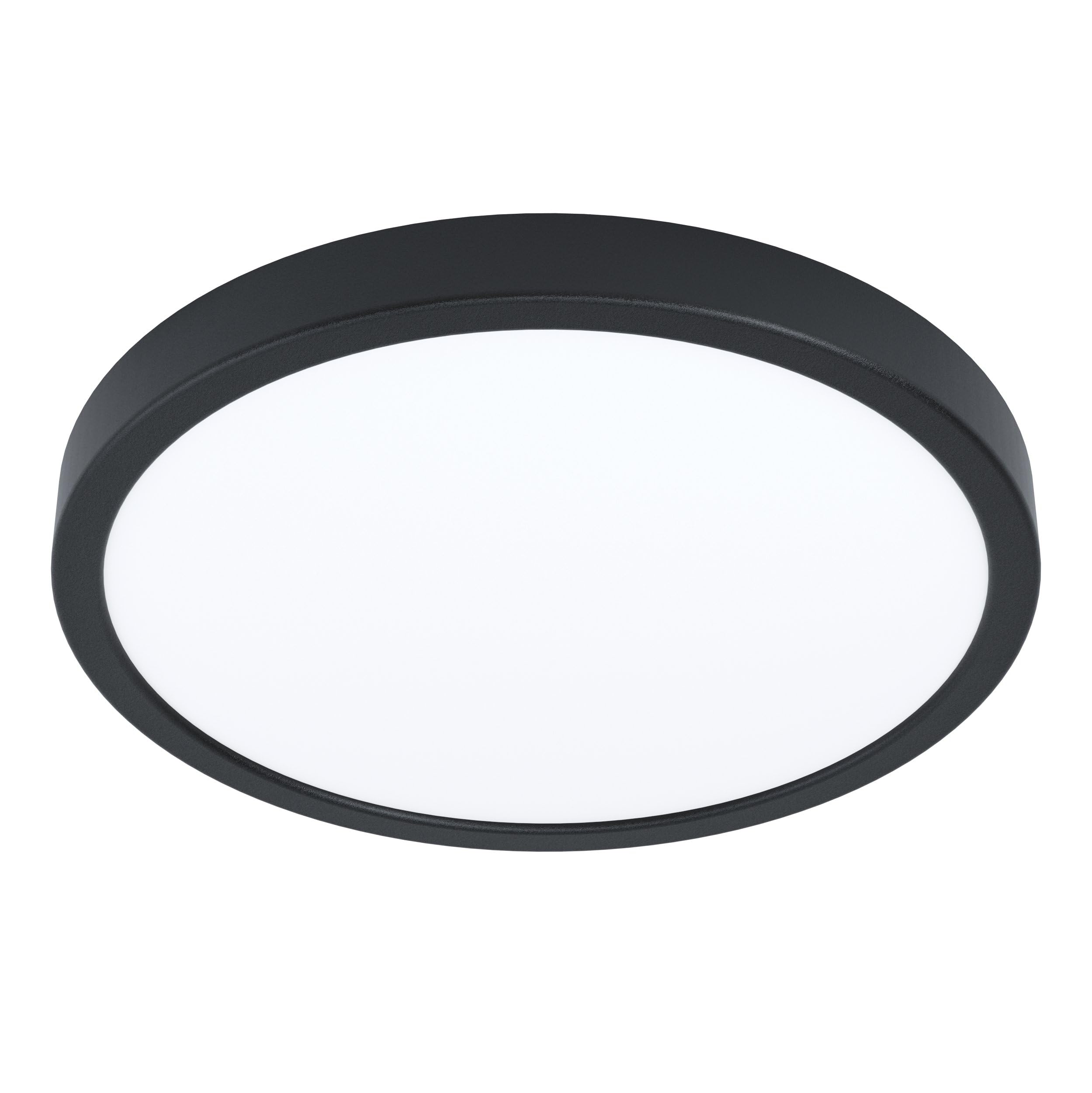 EGLO Fueva 5 LED Ceiling Light, Diameter 28.5 cm, 1-Bulb Surface-Mounted Light Made of Steel and a Plastic Light Surface, Ceiling Light in Black, White, LED Surface Light, Warm White