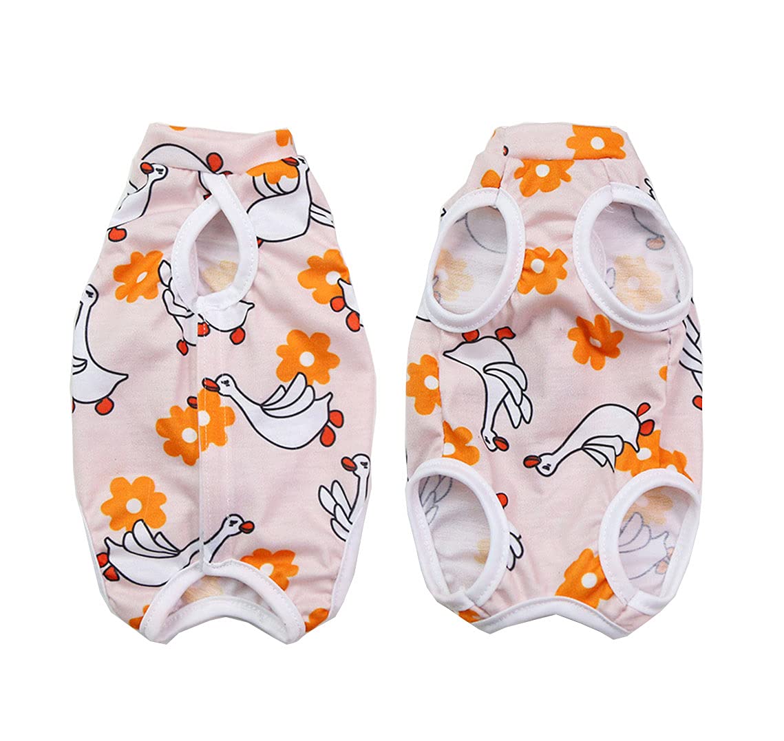 MeiAOBest Cat Professional Recovery Suit for Abdominal Wounds or Skin Diseases, After Surgery Wear, Pajama Suit, E-Collar Alternative for Cats Kitty Small Dogs (S, Pink) — image 1