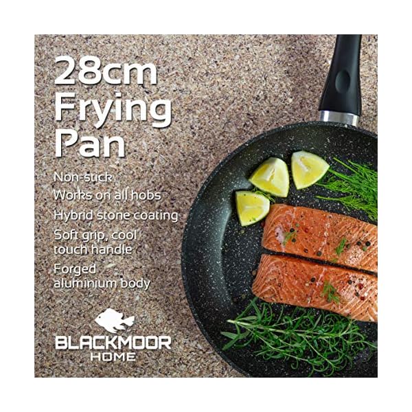 Blackmoor-Frying-Pans-2-Colours-Non-Stick-Anti-Scratch-Pans-Cool-Touch-Handles-Suitable-for-Induction-Electric-and-Gas-Hobs-202428cm-Black-28cm Blackmoor 67080 Classic 28cm Frying Pan/Non-Stick Coating/Cool Touch Handle/Suitable for Induction, Electric and Gas…