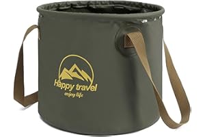 aiGear Collapsible Bucket 5.3 Gallon Portable Camping Outdoor Buckets Water Container Basin Foldable for Camping Hiking Travel Foot Soaking Fishing (CB20GN)