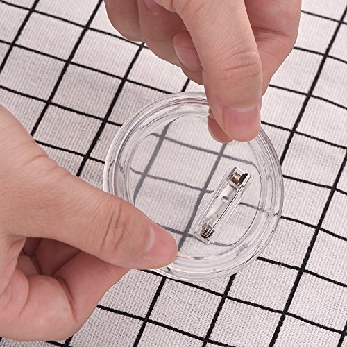Sets Acrylic Design Button Clear Button Badges Kit with Pin for Craft Supplies or DIY Badges (2.36 inch) (40)