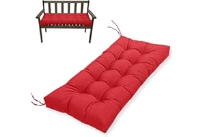 MTMR Water-Repellent Outdoor Bench Cushion-40X19 Inch Tufted Porch Swing Cushions with High Elasticity PP Cotton and Durable Ties, Thick Bench Seat Cushions for Patio Furnitures, Indoor Window Cushion