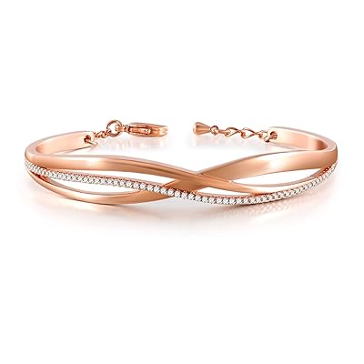 Cubic Zirconia Rose Gold Bangle Bracelet Zambia Ubuy