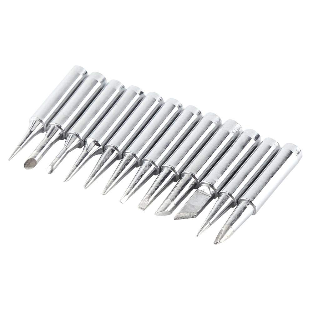 Soldering Tips 900M Model 12Pcs Replacement Soldering Solder Iron Tips Station Tool Kit, Easy to Carry and Clean