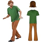 LILLIWEEN Classic Movie Characters Costume short-Sleeved and Pants Halloween Costume for Adults