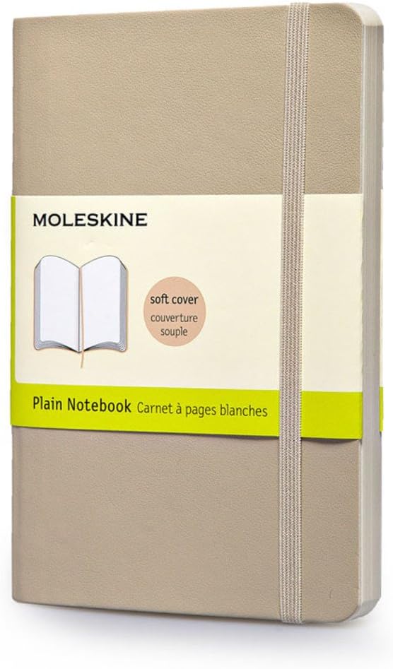 Moleskine Soft Cover Khaki Beige Pocket Plain Notebook Moleskine