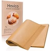 Hovico 130PCS Parchment Paper Baking Sheets, 13 x 9 In, Precut Non-Stick Parchment Sheets for Baking, Grilling, Air Fryer, St