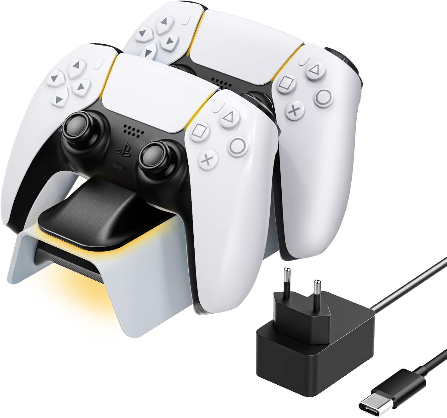 MoKo Chargeur Compatible avec Playstation 5 sans Fil DualSense