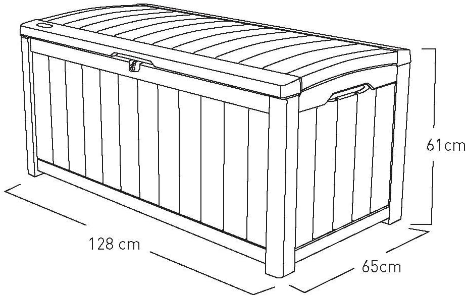 Keter Glenwood Garden Storage Waterproof Box : Garden & Outdoor