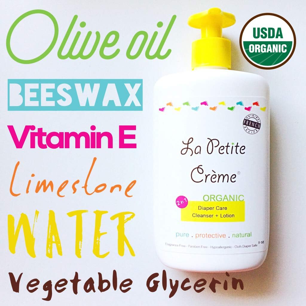 La Petite Creme - Organic French Diapering Lotion **Alternative to Baby Wipes** Liniment (8 Oz) - USDA Certified Organic: Health & Personal Care