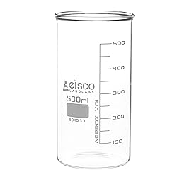 EISCO Tall Form Beaker Without Spout, 500mL